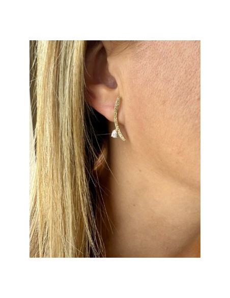 Pendientes Kaos oro de 9k