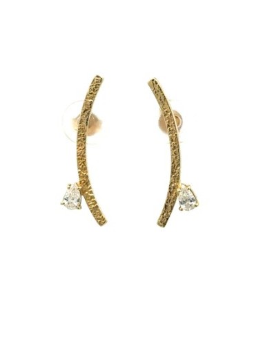 Pendientes Kaos oro de 9k