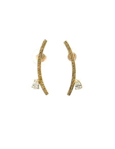 Pendientes Kaos oro de 9k