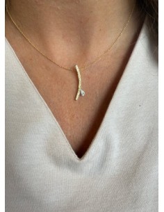 Gargantilla Curve oro de 9k