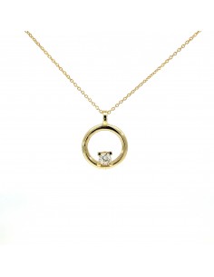 0.26ct Gargantilla Luz Diamante oro de 9k