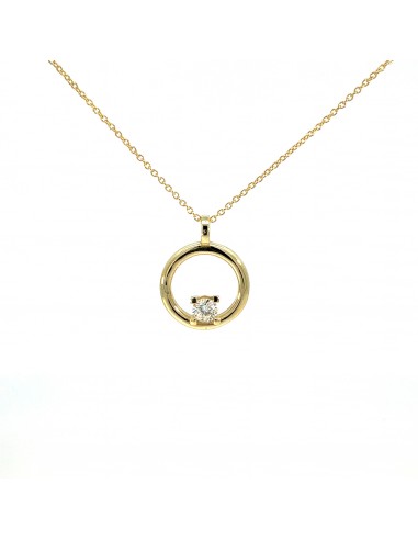 0.26ct Gargantilla Luz Diamante oro de 9k