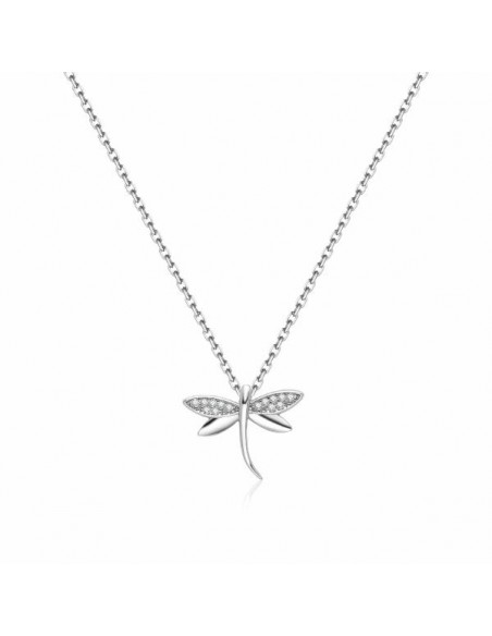 Gargantilla libélula con circonitas de plata