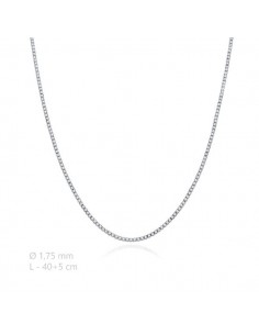 Gargantilla riviere en plata con circonitas