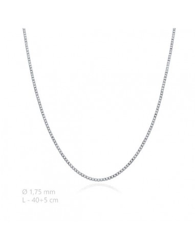 Gargantilla riviere en plata con circonitas