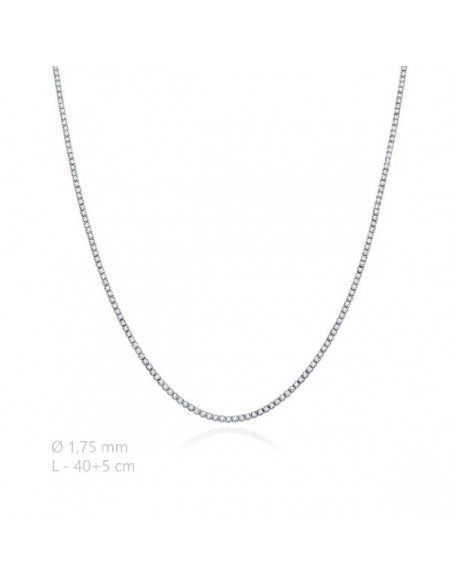 Gargantilla riviere en plata con circonitas