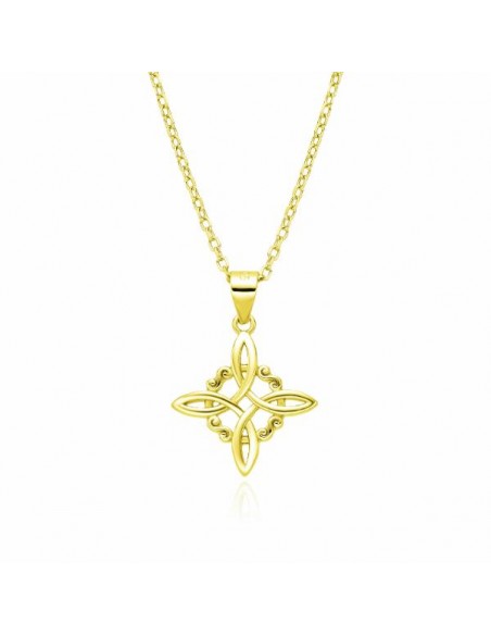 Gargantilla celta filigrana en plata con baño oro