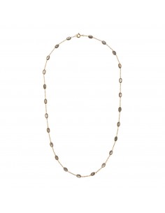 Collar Mineral Labradorita Oval 43cm Bañado