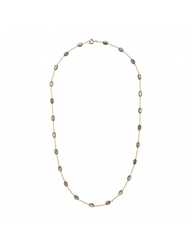 Collar Mineral Labradorita Oval 43cm Bañado