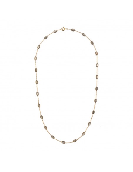 Collar Mineral Labradorita Oval 43cm Bañado