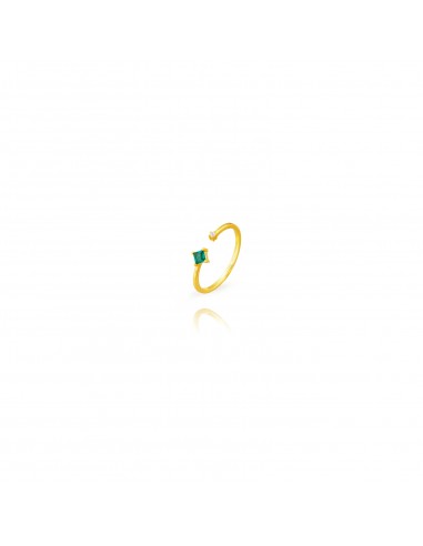 Anillo Plata Abierto Rombo Bañado