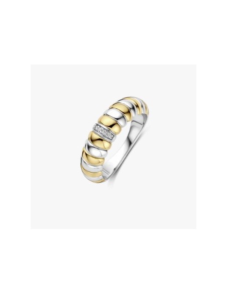 Anillo Dúo de Luz en plata bicolor