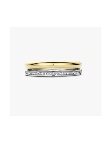 Anillo Horizonte de Plata Bicolor