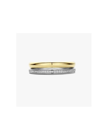 Anillo Horizonte de Plata Bicolor