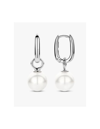 Pendientes Gota de Luz en plata con perla blanca