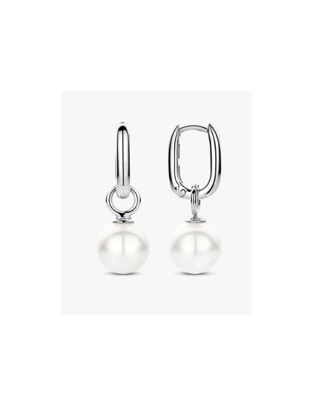 Pendientes Gota de Luz en plata con perla blanca