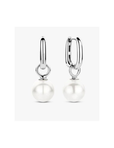 Pendientes Gota de Luz en plata con perla blanca