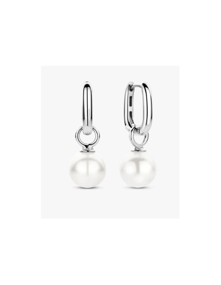 Pendientes Gota de Luz en plata con perla blanca
