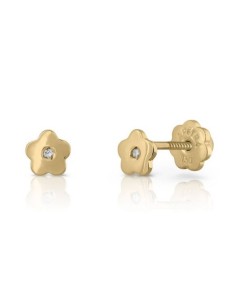 PENDIENTES FLOR ORO DE 18K