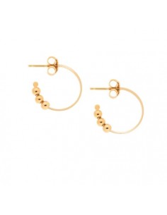 PENDIENTES ARO ESFERA ORO DE 9K