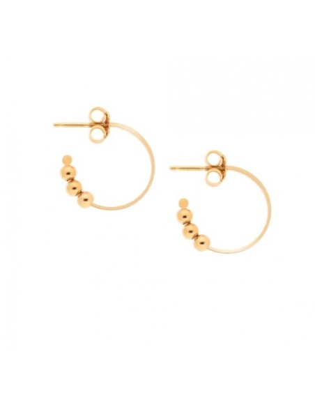PENDIENTES ARO ESFERA ORO DE 9K
