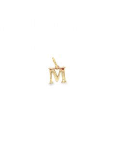 0.01ct-COLGANTE INICIAL LETRA  "M" ORO DE 18K