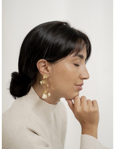 Pendientes leny plata con baño de oro 1ª ley