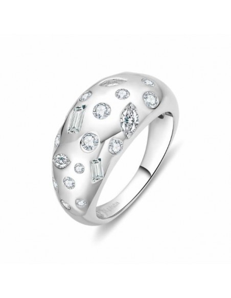 Anillo Plata Multi Brillo con circonitas
