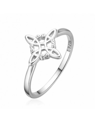 Anillo Plata Flor Celta Calado