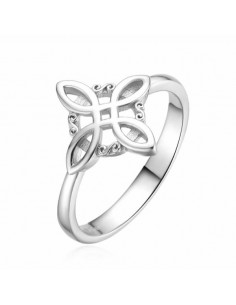 Anillo Plata Flor de Encaje