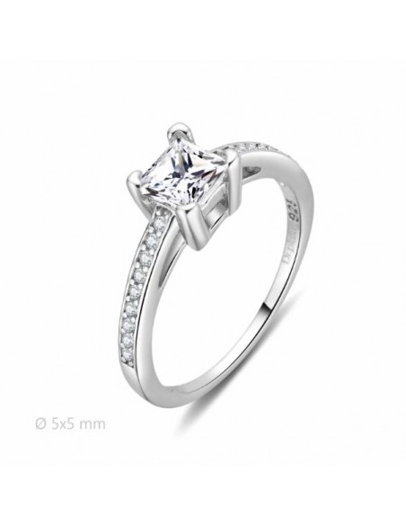 Anillo Plata Esencia Pura con Circonita Princesa