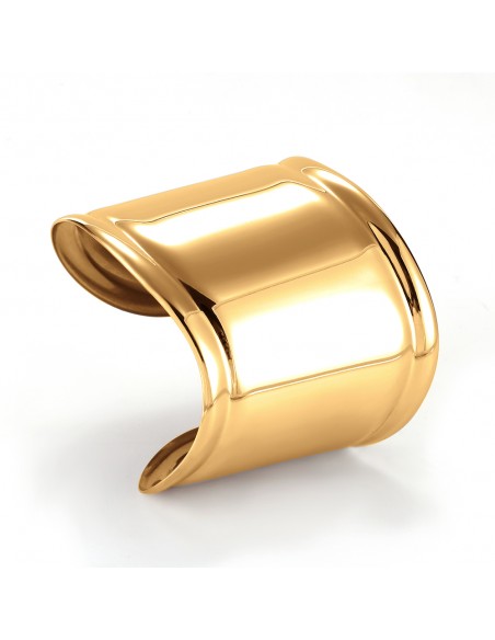 Esclava Ancha de Acero Dorado Pulido 50x58mm 