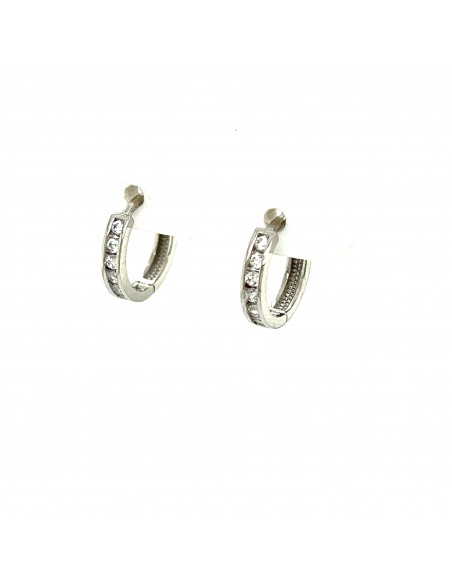 PENDIENTES AMAIA 1,5CM ORO BLANCO DE 18K