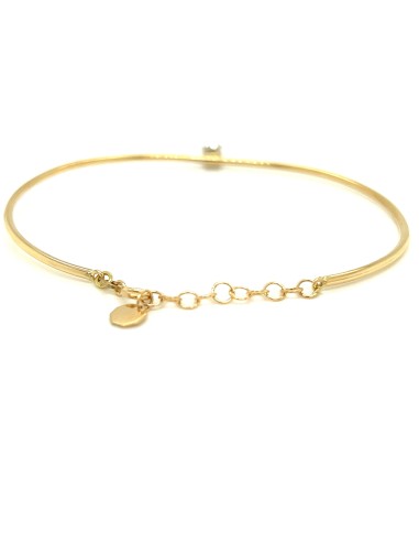 PULSERA RÍGIDA CON CIRCONITA ORO DE 18K