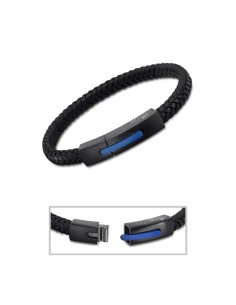 LOTUS STYLE PULSERA CAB.NEGRO.AZ