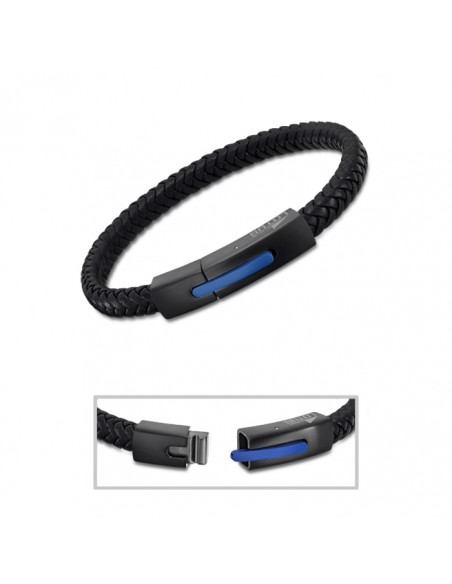 LOTUS STYLE PULSERA CAB.NEGRO.AZ