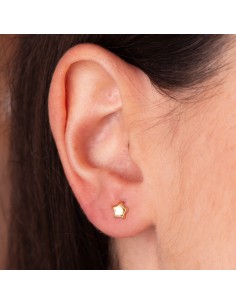 PENDIENTES BEBÉ ORO ESTRELLA CONCAVO 2