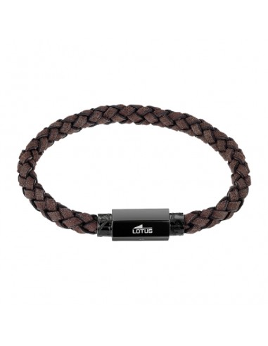 Pulsera de Hombre en Cuero Marrón y Acero