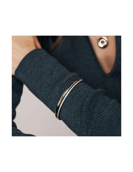 Pulsera Dúo Elegance en Plata Bicolor