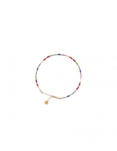 PULSERA MULTICOLOR PIEDRAS ORO 9K