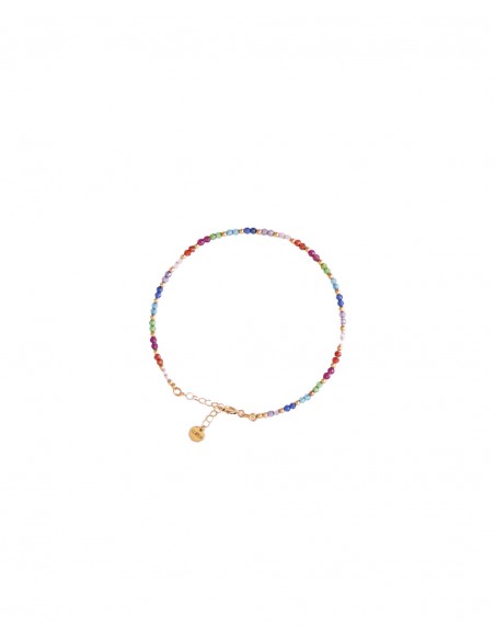 PULSERA MULTICOLOR PIEDRAS ORO 9K