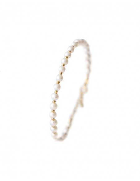 PULSERA PERLAS ORO 9K