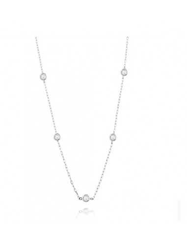 GARGANTILLA LIGERO CINCO ZN ORO BLANCO