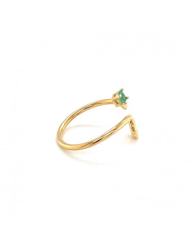 ANILLO CON ZN VERDE ORO 9K