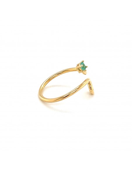 ANILLO CON ZN VERDE ORO 9K
