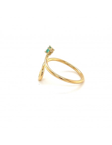ANILLO CON ZN VERDE ORO 9K