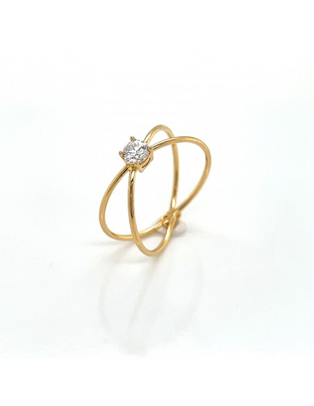 ANILLO CRUZADO ZN ORO DE 9K