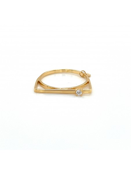 ANILLO CUADRADO CON ZN ORO 9K
