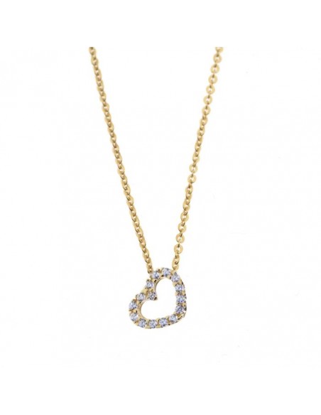 Gargantilla para mujer Corazón Oro 9kt y zn