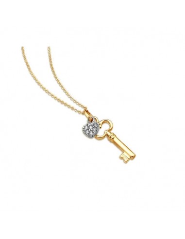 Gargantilla para mujer llave Corazón Oro 9kt